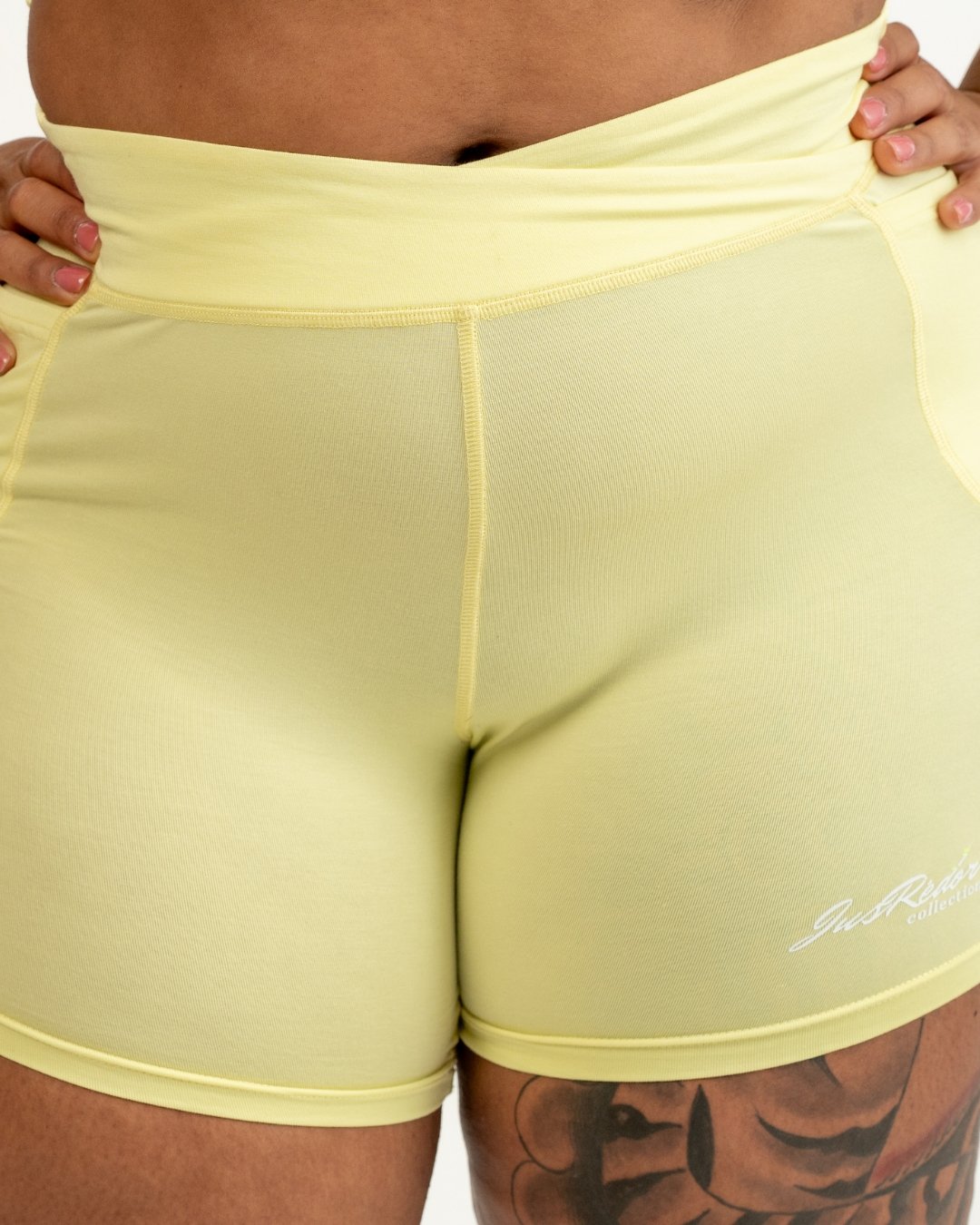 Topspin Bamboo Biker Shorts - Yellow - JusRédorBiker Shorts