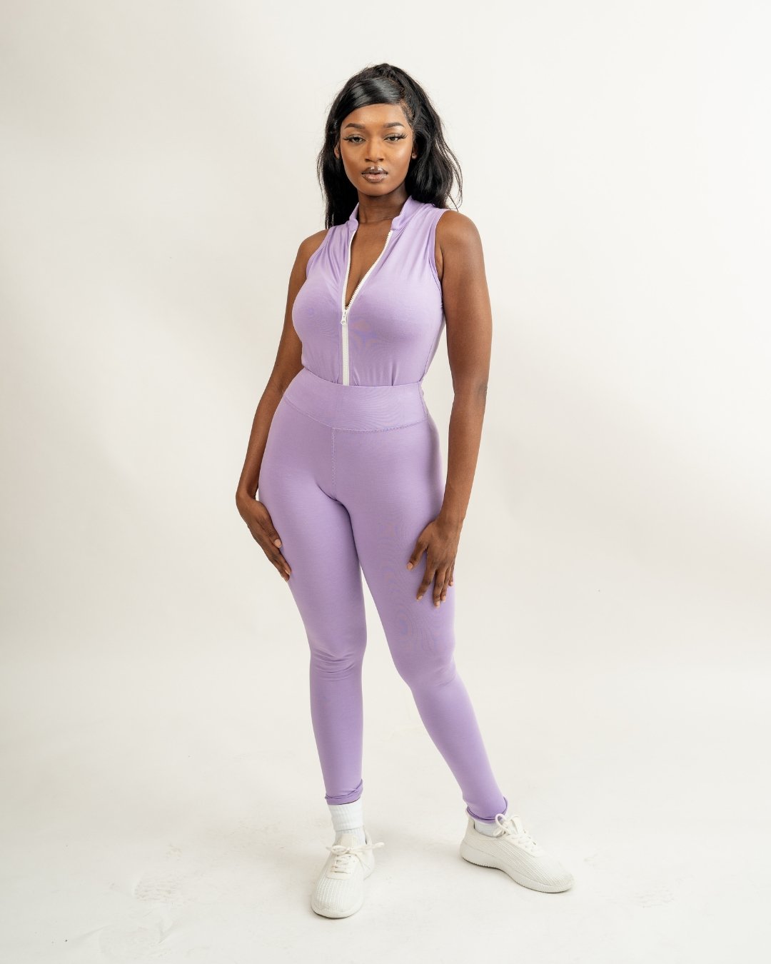 Deuce Essence Leggings Set – Lavender - JusRédorLeggings and bodysuit set