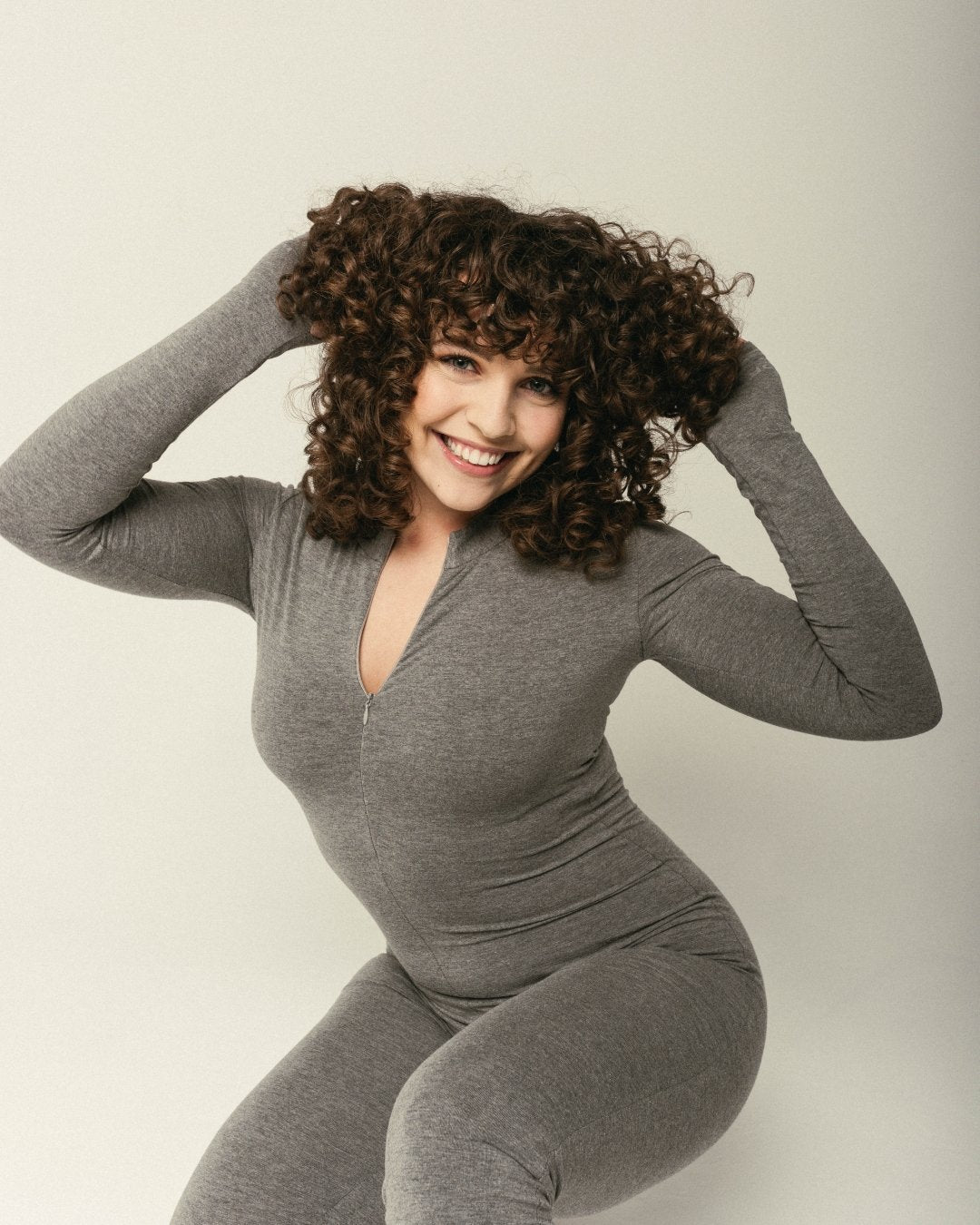 Rise Up Long Sleeve Grey Jumpsuit - JusRédor