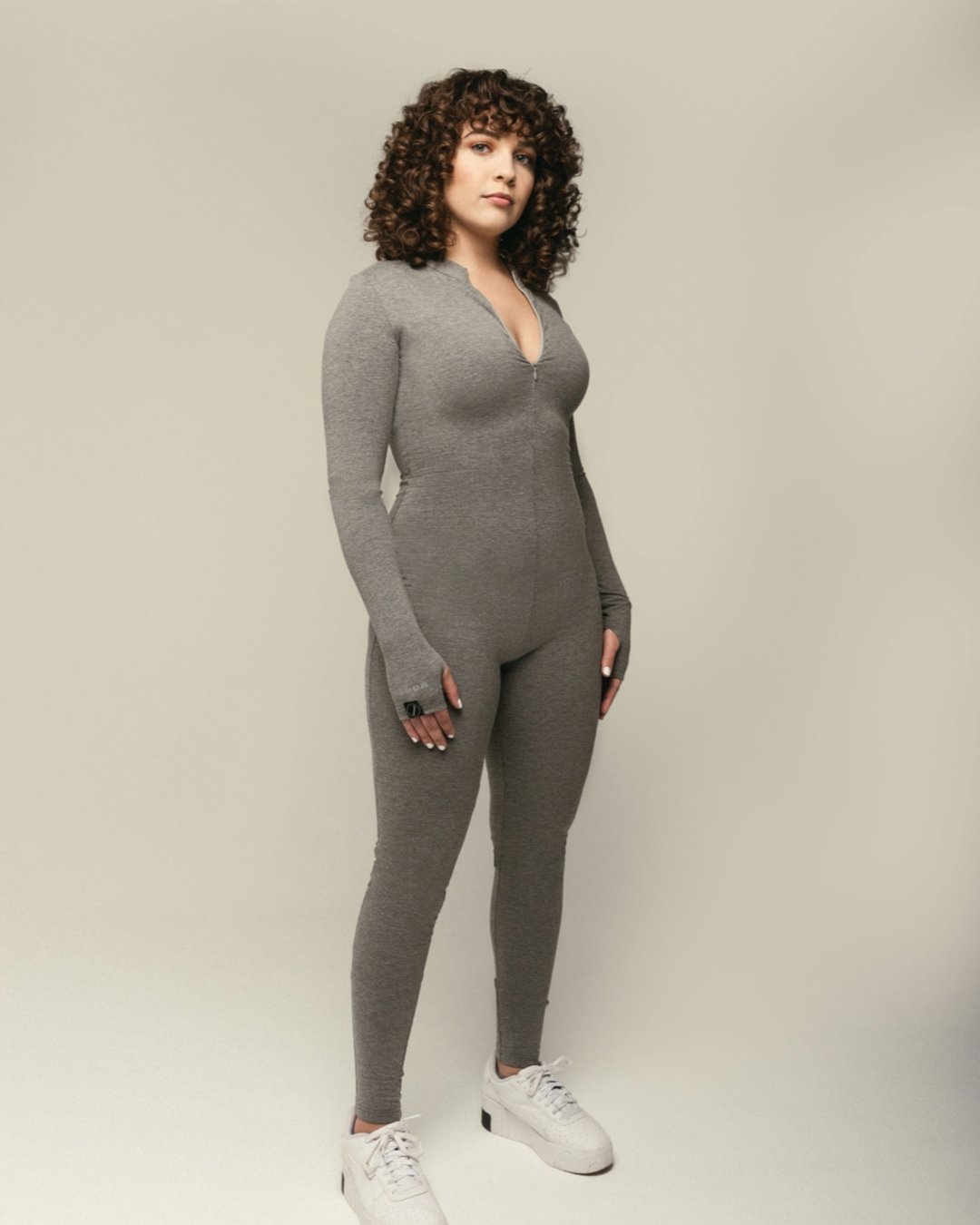 Rise Up Long Sleeve Grey Jumpsuit - JusRédor